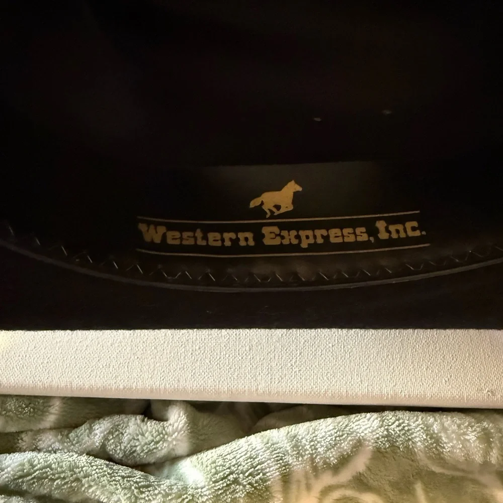Western‎ Express Black Felt Cowboy Hat Size 6 3/4 Mens Made in Mexico